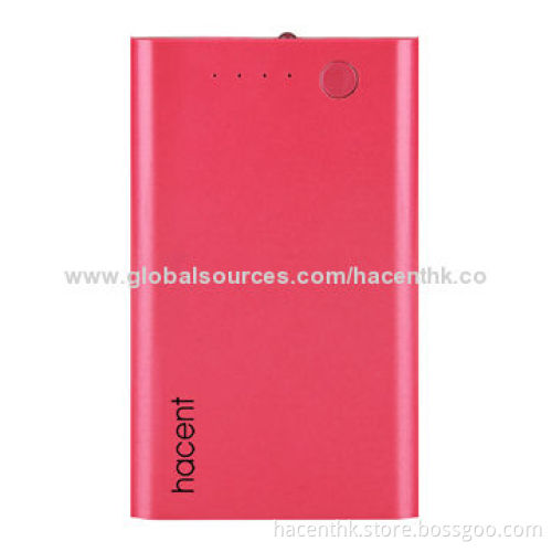 Slim portable power bank, 6,000mAh